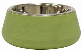 Croci Bamboo Миска для собак бамбукове волокно нерж, зелена 0,8л/17см