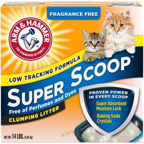 Arm&Hammer Super Scoop Free Perfumes, наповнювач, що комкується без аромату, 6,35 кг