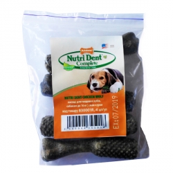 Nylabone Nutri Dent Chicken Medium Смачники для чищення зубів до 16кг (1 шт) упаковка 4шт