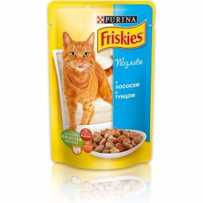 Friskies 100g у підливі з лососем та тунцем