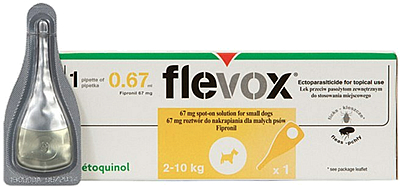 Flevox Спот-он 0,67 мл, краплі від бліх для собак 2-10 кг (1 шт)