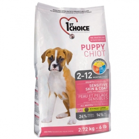 1stChoice Puppy 2-12міс з ягнятком та океанічною рибою сухий супер преміум корм для цуценят 14kg