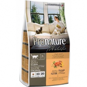 Pronature Holistic з качкою та апельсинами сухий холістик корм Без Злаків для котів 5,44 кг