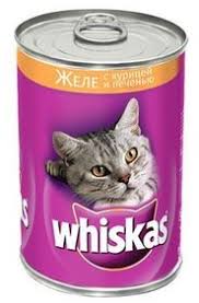 Whiskas 400g конс желе курей печінка