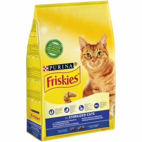 Friskies Sterile(Фріскіс Стерайл).З лососем та овочами. Для кастр котів.Сух/кот 10кг 