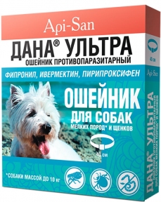 Api-San Дана Ультра протипаразитарний для собак до 10кг 40см