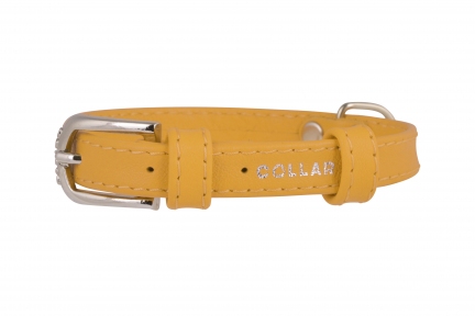 Collar Glamour нашийник без прикрас XS 9мм 18-21см жовтий