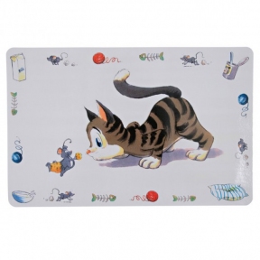 Trixie Килимок під миски для котів Comic cat 44*28 см