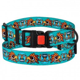 BronzeDog Tribal Нашийник для собак маски, пласт застібка 25-33см/16 мм зелений