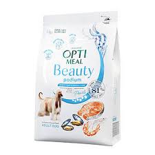 OptiMeal Beauty Fitness Беззерновий сухий корм для собак, лосось, мідії, креветки, 4кг