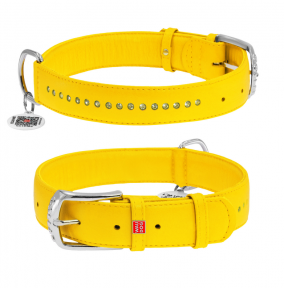 Collar Glamour нашийник зі стразами маленькими 15мм 27-36см жовтий