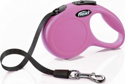 Flexi Classic New 3m, стрічка, рожевий 12kg