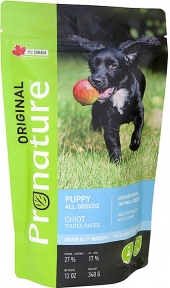 Pronature Original Puppy Chicken Oatmeal Цуценя курка з овсяною мукою корм для цуценят 340г