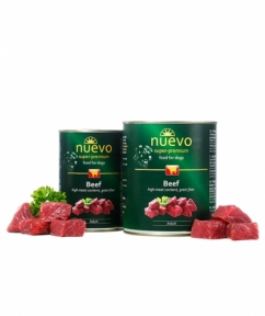NUEVO Adult, консервований корм з яловичиною, для собак 800г