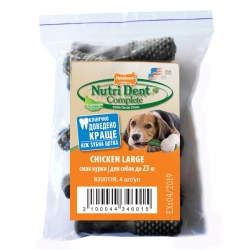 Nylabone Nutri Dent Chicken Large Смачники для чищення зубів до 23кг (1 шт) упаковка 4 шт
