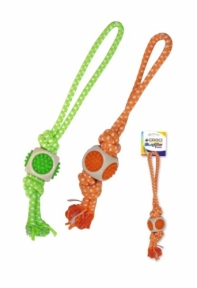 Croci Blasting Toys іграшка для собак Вибуховий кубик на мотузці помаранчевий 41*6см