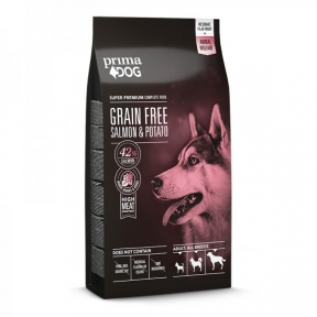 PrimaDog Grain Free Adult Беззерновий корм для дорослих собак всіх порід з лососем та картоплею 10kg