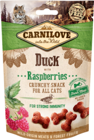 Carnilove Cat Crunchy Sack Ласощі д/кішок качка та малина, 50г