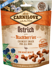 Carnilove Dog Crunchy Sack Ласощі д/собак м'ясо страуса та ожина, 200г