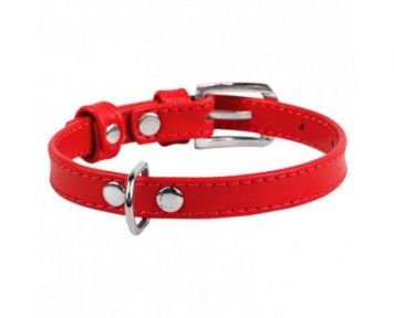 Collar Glamour нашийник без прикрас XS 15мм 27-36см червоний