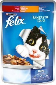 Felix Fantastic Duo Яловичина з птахом 100g