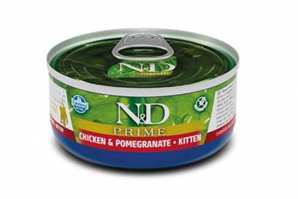 Farmina Cat N&D Grain Free Prime Chicken Kitten с курицей и гранатом 70г