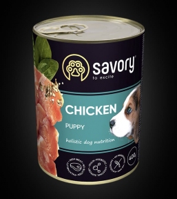 Savory All breeds Puppy з куркою, 400г