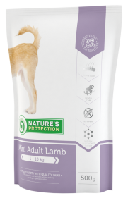 Nature's Protection Dog Mini Adult Lamb Повноцінний корм з ягнятком д/доросл.мал.порід 500g