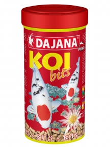 Dajana Koi bits (1000 ml/100 g) Плаваючий корм, що спрощує годування декоративних риб у ставку