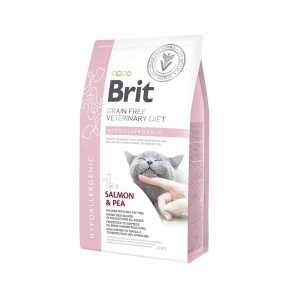 Brit Veterinary Diet Cat, Hypoallergenic, лосось та горох, 2kg
