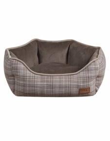 Croci диван для живих COZY BROWN коричневий в клітку 40*32*16см