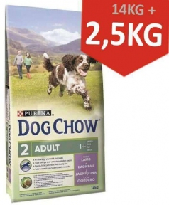 DOG CHOW Active для дорослих активних собак, з куркою 14kg + 2,5kg