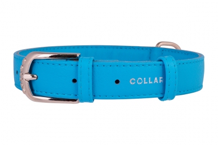 Collar Glamour нашийник без прикрас блакитний 15мм/27-36см