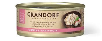 Grandorf Chicken Breast& Crab Fillet  вологий корм для котів,куряча грудка з м'ясом  крабом70g