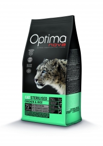 Optima Nova Cat Sterilized корм для стерилізованих кішок, з куркою та рисом 400 g