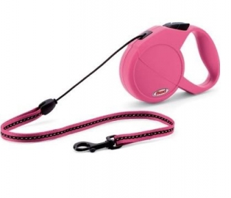 Flexi Classic Basic S 5м, трос, рожевий 12kg