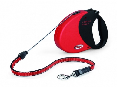 Flexi Comfort long 2 8m, трос, червоний 20kg