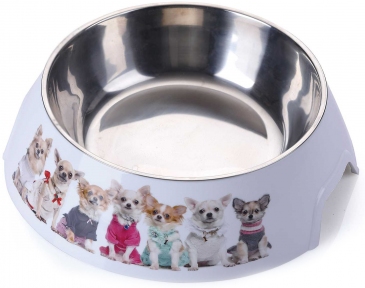  Animall Миска для тварин пластик+метал спринтом, XL 1,5л