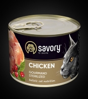 Savory Cat Gourmand sterilized з куркою 200г