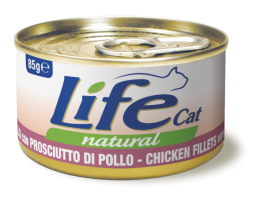 LifeCat Куряче м'ясо з шинкою 85g