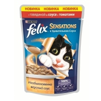 Felix Sensations Яловичина в соусі з томатами 100g