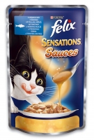 Purina Felix Sensations Sauces із сайдою в соусі та томатами 100g