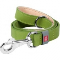 Collar WAUDOG Classic повідець, шкіра, стандартний карабін, (ш - 14мм, дл - 122см), салатовий