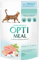 OptiMeal пауч для котов форель в крем-соусе 85г (1 шт)