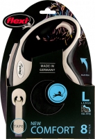  Flexi New Comfort L, 8 m стрічка, чорний 50 kg