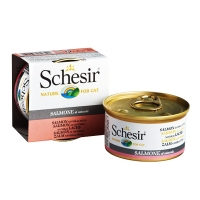 Schesir Salmon Natural Style консерви для кішок, вологий корм лосось у власному соку, банку 85 г