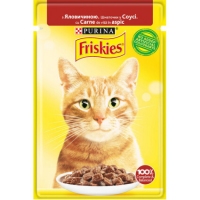 Purina Friskies Вологий шматочки в підливі з яловичиною 85г