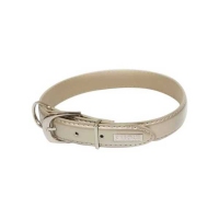 Croci Collare Luxury, нашийник для собак, золотий перламутр, шкірозамінник, 2,5*43-53см