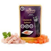 NUEVO Adult Cat,  пауч курка та лосось, для дорослих котів, 85г