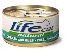 LifeCat Курка з яловичиною 70g